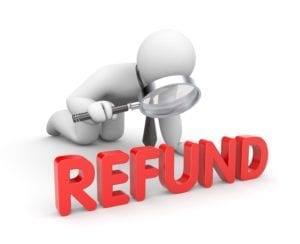 A careful examination must be made before sending a patient or insurance refund.