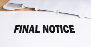 A final notice is sent 90 days after the first in the series of dental office collection letters