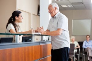 Greeting patients by standing is a great way to build patient relationships