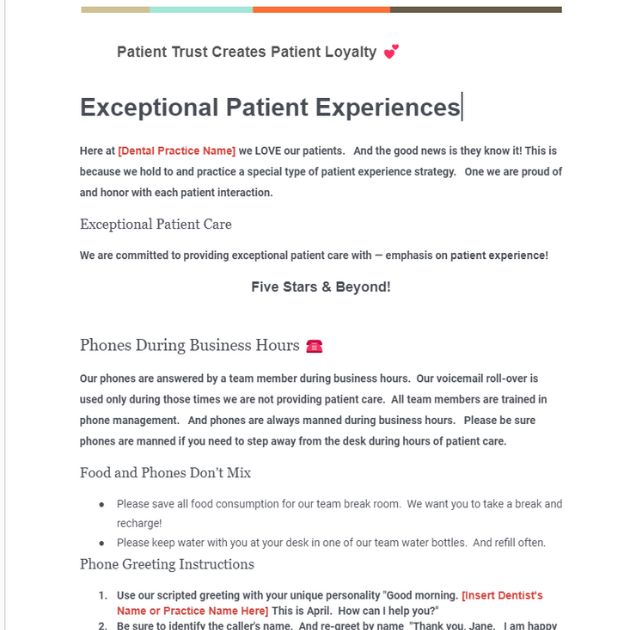 Exceptional Dental Patient Experiences boost dental practice growth and expansion